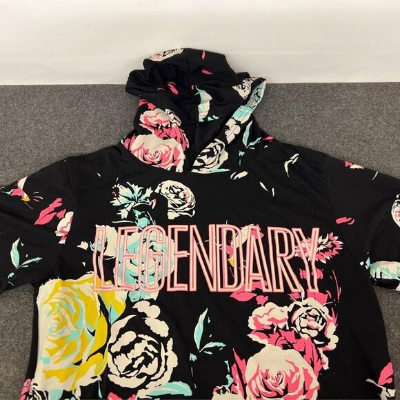 BOGO Legendary Bailey Apparel Lounder Hooded short sleeve t-shirt Black roses S - Picture 3 of 6